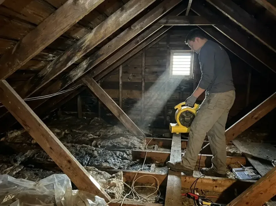 attic-water-damage-drying-proc-007 — frequently asked questions, Emergency Water Extraction & 24/7 Flood Response in Vinelan…